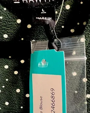 41 Hawthorn Green V Neck Blouse Size L thumbnail 4