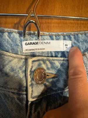 Garage Denim Slouchy Cargo Jeans Size 1/25 Light Wash Baggy Distressed Y2K thumbnail 4