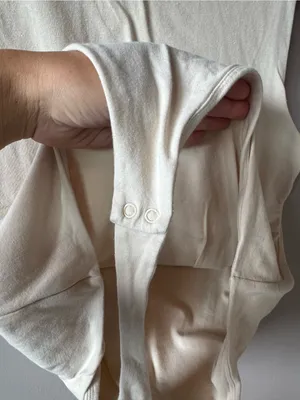 Nuuds Nude High Neck Cotton Modal Spandex Blend Thong Bodysuit Size Large thumbnail 4