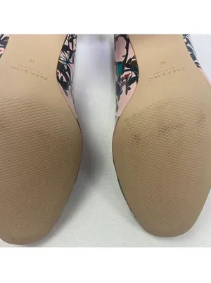 Zara Basic Tropical Animal Floral Pink Block Heel EU Size 36 (us size 6) NEW thumbnail 10