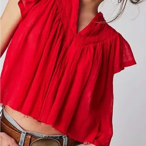 Free People One Padma Bohemian Raw Trim Top thumbnail 3