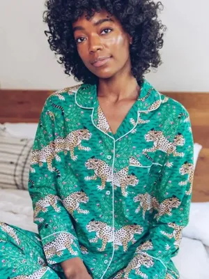 Printfresh Bagheera Long Sleeve Pajama Sleep Shirt thumbnail 1