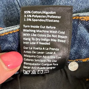 Risen Los Angeles Womens Distressed Straight Leg Jeans Medium Wash Raw Hem 5 thumbnail 5
