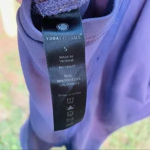 Yogalicious purple racer back workout yoga Tank with a vented back soft stretchy thumbnail 4