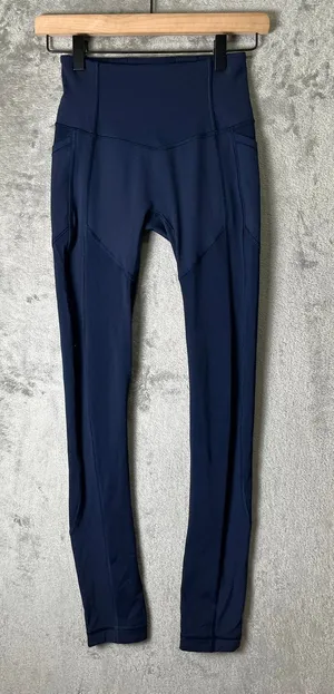 Lululemon All The Right Places Leggings‎ *28" True Navy Size 2 High Rise Pockets thumbnail 1
