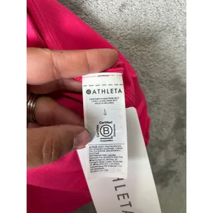 Athleta Conscious Crop Bra‎ Light Impact Sports Bra Size Large Pink New thumbnail 6