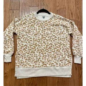 Aerie leopard oversized cozy sweater size xs thumbnail 8