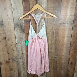 Honeydew Intimates Pink White Lace Chemise Nightgown Racerback NWT Women's Small thumbnail 6