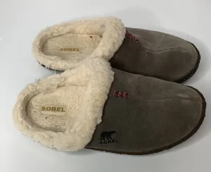Sorel‎ Nakiska slide Apres slippers gray size 6 thumbnail 1