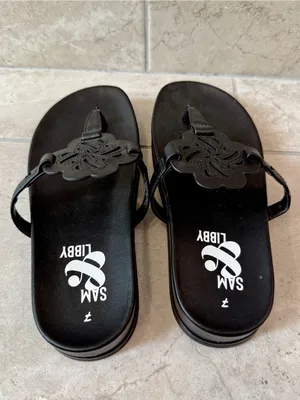 Sam & Libby flower Thong sandal size 7 thumbnail 2