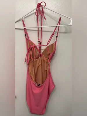 J.Crew Strappy Plunge One Piece Swimsuit | Beaded Detail Swimwear thumbnail 5