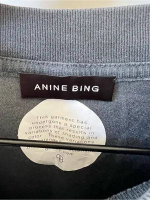 Anine Bing Ashton Spirit Of Concert Tee in Washed Black NWOT thumbnail 6