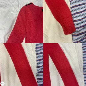 Topshop long sleeve button pocket sweater thumbnail 4