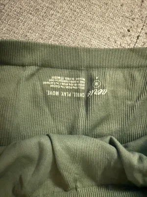Aerie Green Ribbed Long Lined Bralette thumbnail 3