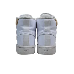 Nike Womens 6.5 Court Royale Mid Triple White Leather Upper Sneaker thumbnail 5