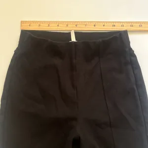 Halara Small Black Pointe Leggings Front Seam Pockets Black thumbnail 4