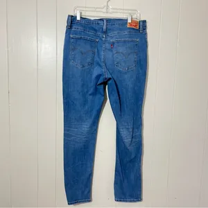 Levi’s 724 High Rise Straight Jeans Women’s Size 33 Distressed Blue Denim thumbnail 4