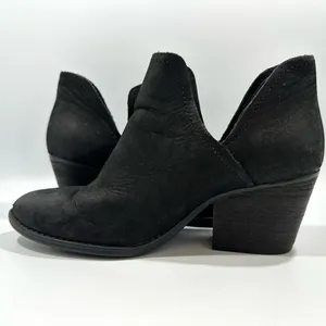 Steve Madden Adelphie Black Distressed Nubuck Leather Booties 8.5 M Boho Grunge thumbnail 5