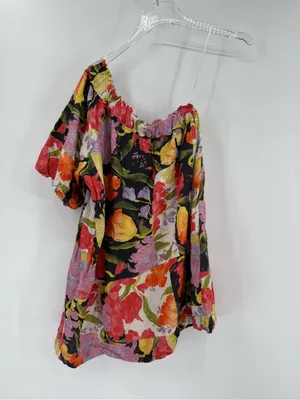 Anthropologie‎ x Yukiko Noritake floral one sleeve mini shift dress size xxsp thumbnail 9