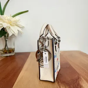 NWT Coach North/South Mini‎ Tote Bag Charm With Floral Print thumbnail 2