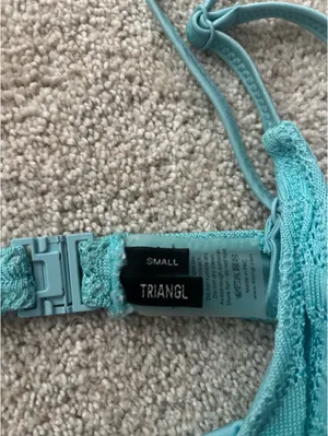 light blue triangl bikini thumbnail 2