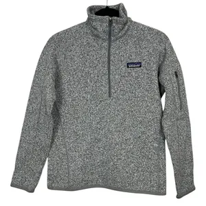 Patagonia Women's Gray Fleece Quarter Zip Pullover Better Sweater - Sz Small thumbnail 1