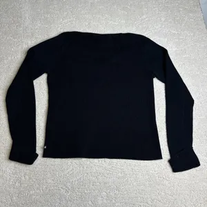 Women's‎ Polo Jeans Ralph Lauren XL Black V Neck Cable Knit Sweater thumbnail 5