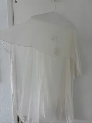 White Sheer Asymmetrical Cape thumbnail 4