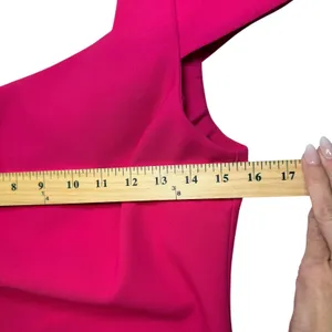 Likely Fuchsia Pink One‎ Shoulder Sheath Bodycon Party Chic Dress Slit Size 8 thumbnail 11