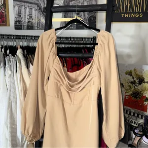 Princess Polly Lillie Beige Corset Mini Dress Long Sleeve Bodycon US 12 EUC thumbnail 6