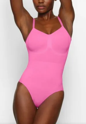 SKIMS SCULPTING BODYSUIT W SNAPS Neon Orchid S/M New without box thumbnail 1