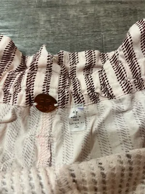 FREE PEOPLE Fp One Harriet Striped Shorts in Mauve thumbnail 5
