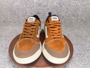 Vans Men's Brown and White Sneakers suede unisex men’s 8.5 women’s 10 thumbnail 2