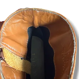 Talbots Ankle Boots Womens 7.5B Cognac Leather Horsebit Square Toe Riding Brazil thumbnail 9