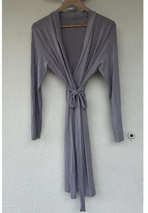 Kyte Living Women's XS/S Gray Bamboo Robe Baby Lounge Buttery Soft Lightweight thumbnail 1