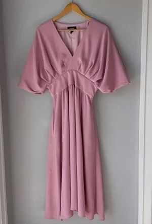 ALEXIA ADMOR August Draped Midi Dress Soft Girl Feminine thumbnail 1