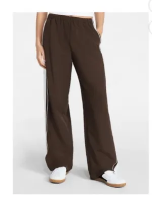 Brown Track Pants with White Stripe thumbnail 5