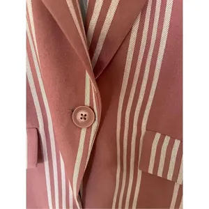 NWT Torrid Lightweight Boyfriend Blazer Pink/ White/ Stripe Size 2X thumbnail 3
