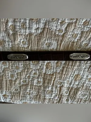 Brighton Brown croc Embossed Belt With Silvertone Hardware Vintage thumbnail 7