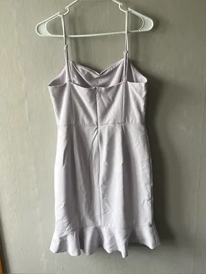 French Connection Women's Whisper Light Ruffle Lavender Frost Dress Size 8 thumbnail 6
