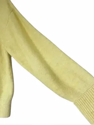 Pilcro by Anthropologie Juno Knit Sweater in Pastel Yellow Size L thumbnail 2