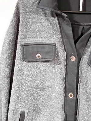 Free People Ruby Jacket Washed Black Oversize shacket‎ Jacket Size XS thumbnail 3