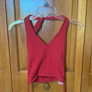 Hollister Red Halter Top thumbnail 1