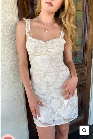 Nectar Clothing Cream Mini Dress NWT thumbnail 1