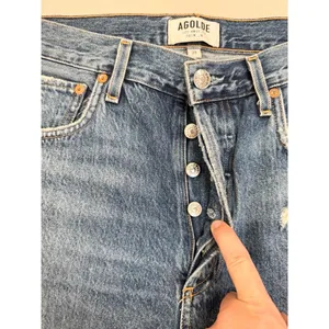 AGOLDE Jeans Jaime High Rise Classic Skinny Distressed Button Fly Size 28 thumbnail 7