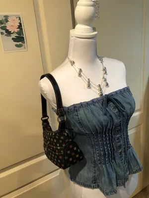 Denim Free People Tube Top thumbnail 2