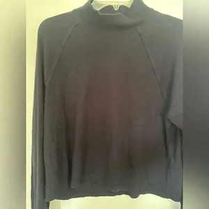 Abercrombie & Fitch Turtleneck Long Sleeve Sweater Medium Navy thumbnail 6