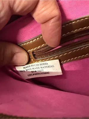 CHAPS Orange Brown Crossbody Bag Small Zip Front Shoulder Purse Y2K Preppy thumbnail 5