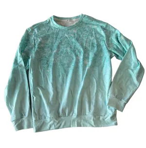 Women's Blue Green Ombre Style Long Sleeve Crew Neck Top Size Medium #260329 thumbnail 1