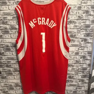 Vintage 2006–10 Tracy McGrady #1 Houston Rockets Adidas NBA Jersey 2XL +2 Length thumbnail 2